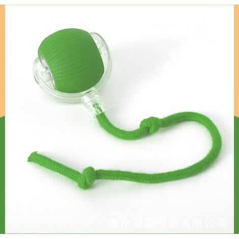 2pcs Jouet interactif pour chat - Balle de jeu interactive pour chat - Rechargeable par USB - Avec queue - 360° - Automatique - Jouet pour chat - Vert
