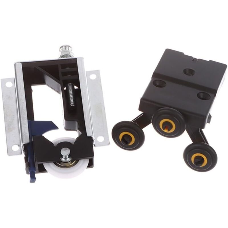 2PCS Kit de roulettes pour porte coulissante avec fonctionnalité améliorée pour l'organisation de placard (moyeu de roue supérieure)