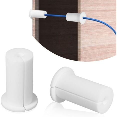 2pcs Kit de Routage de Câble pour Starlink Trou Mural de 2,54cm, Silicone Passe-Câble Passe-Fil Mural Kit de Montage de Câble pour Starlink Câbles Ethernet (Blanc)
