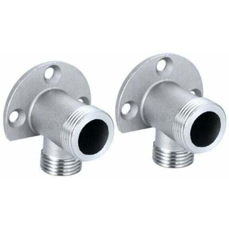 2pcs Kit d'installation pour connecter le tuyau pour robinet apparent - Système de douche extérieur - Mitigeur thermostatique - Conversion encastré en surface