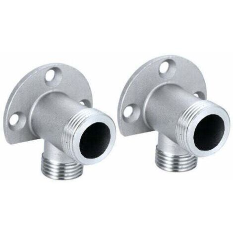 2pcs Kit d'installation pour connecter le tuyau pour robinet apparent  - Système de douche extérieur - Mitigeur thermostatique - Conversion encastré en surface