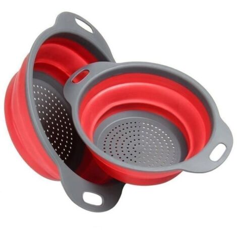 2pcs Kitchen Passoire Rétractable en Silicone