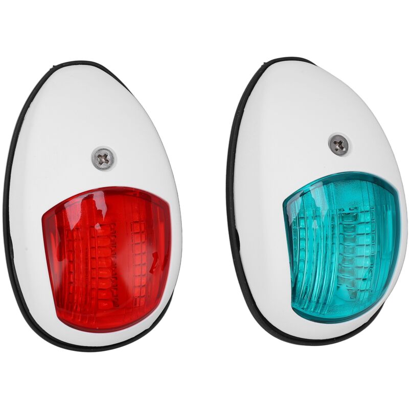 2Pcs Lampe de Navigation Marine LED 12V 3W IP66, Feux de Signalisation Rouge et Vert pour Bateau et Voilier