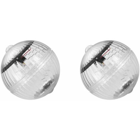 2pcs Lampes Solaires de Piscine, Boule Imperméable à Changement de Couleur Automatique Lumières Solaires Flottantes Lampes Solaires Extérieures pour Décoration de Piscine/Pelouse/Jardin