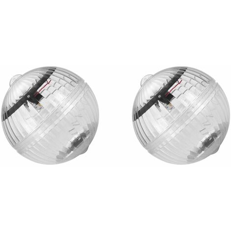 2pcs Lampes Solaires de Piscine, Boule Imperméable à Changement de Couleur Automatique Lumières Solaires Flottantes Lampes Solaires Extérieures pour Décoration de Piscine/Pelouse/Jardin