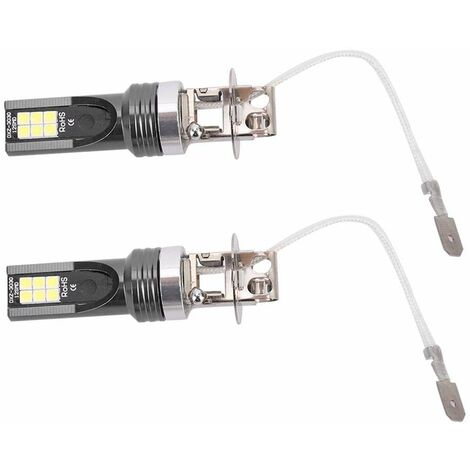 2pcs 6500K H3 Ampoule h3 LED pour Antibrouillard Avant SMD H3 5050 Ampoule  de Phare Blanc de Xénon de Voiture Automatique - Cdiscount Auto