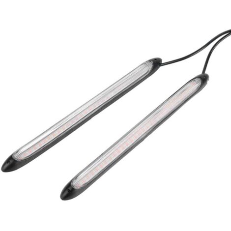 2Pcs LED Blinker Licht Streifen Dual Farbe Hohe Helligkeit Tagfahrlicht Streifen Universal für Auto A