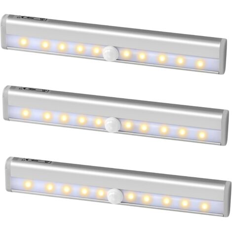 2PCS LED Closet Lights Motion Sensor with Magnetic Strip, 10 LED Night Light Battery Operated Closet Light