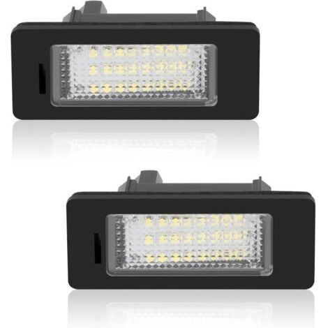 2PCS LED Éclairage Plaque D\'immatriculation Auto Ampoules Super Brillant 6000K Xénon Blanc 24SMD, pour BMW E82/E88/E90/E92/E93/E39