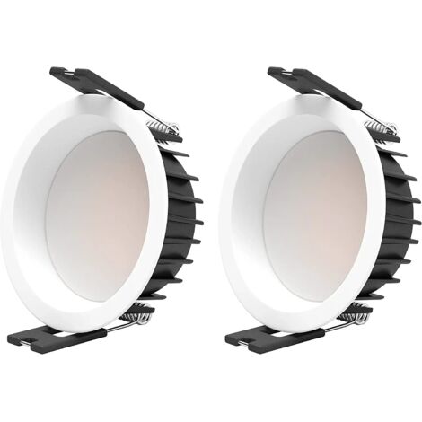 2PCS LED Recessed Spotlight 7W 3000K Recessed LED Spotlight CRI 90+ No Flicker LED Indoor Ceiling Spotlight, 100° Beam Angle, Ø85mm Recessed Hole, Ceiling Lighting, Ceiling Sconce [Energy Class G]