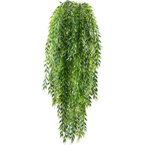 2pcs Lierre Artificiel Guirlande 94cm Plante Artificielle Exterieur Fausse Plante Grimpante Vert Decoration pour Jardin Mur Treillis Clôture Suspension，Superma