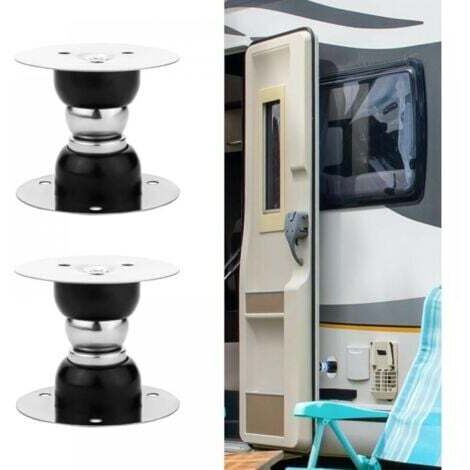 2pcs Loquets de Porte Magnétiques pour Camping-Car, Arret de Porte Camping Car avec Bandes et Vis, Accessoires de Camping-Car pour Remorque, Camping-Car, Porte à Bagages (Noir)