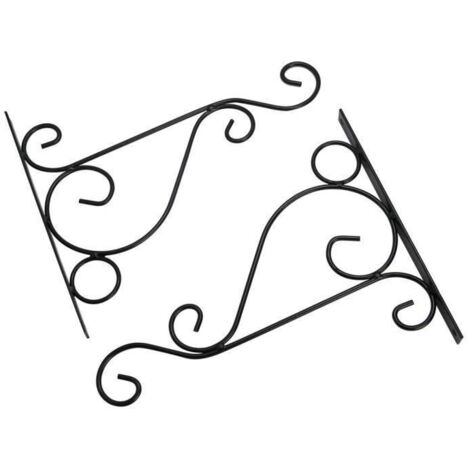 2pcs Lumière Panier suspendre Support Crochet Plante Mural pour intérieur ou extérieur (S: 2126cm)