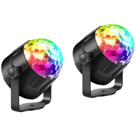 9w RGB Led Pinspot Lumiere Disco pour Boule a Facettes Projecteur