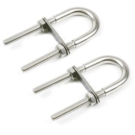 2pcs M5 U Boulons Acier Inoxydable U Boulon U-Bolt Boulon En U Avec Joint D'éCrou Sont UtiliséEs Comme Boulon De Tuyau Domestique, Boulon De Voiture, GréEment En U De Yacht