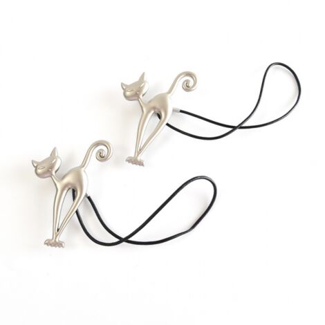 2Pcs Magnetic Curtain Tiebacks Magnetic Curtain Holder Curtain Buckle Beautiful Cat Pattern Curtain Clip Curtain Accessories for Home Living Room Bedroom Office