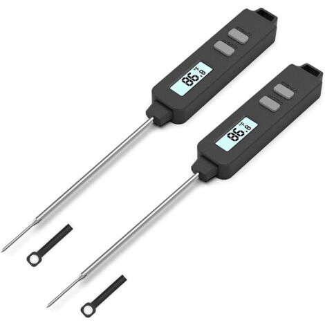 2PCS Meat Thermometer Instant Read Candy Thermometer Digital Thermometer Food Thermometer for Kitchen Grill BBQ Oven Oil Milk Smoker