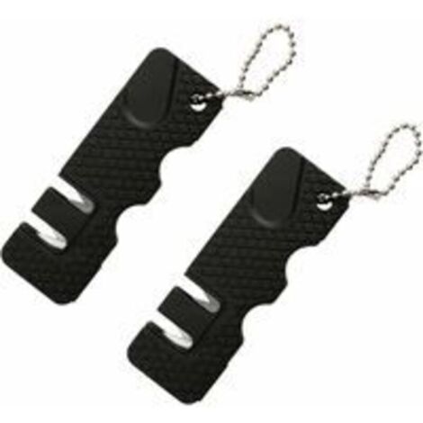 2pcs Mini Knife Sharpener Stones, Knife Sharpener, Outdoor Tools, Multifunctional Kitchen, Portable Travel Mini Sharpening Stone (Black)