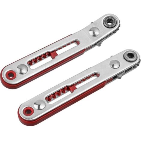 2Pcs Mini Ratchet Wrenches, 1/4 Inch Reversible Ratchet Screwdriver Screwdriver Ratchet Wrench Screwdriver Torque Reversible Ratchet Offset Screwdriver - Flat Head & Elbow Head