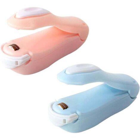 2pcs mini scelleur pour sac scelleur thermique portable portatif scelleur de sac pour plastique manuelle machine de scellage sous vide thermoscelleuse alimentaire (Batterie non incluse)-Fei Yu