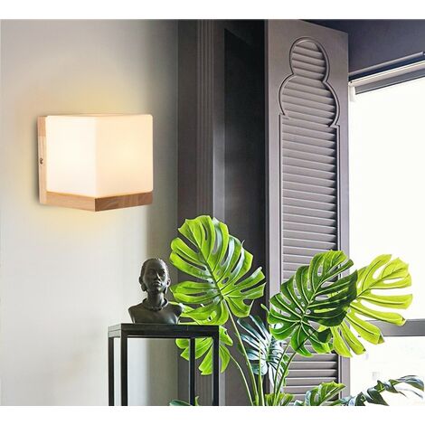 2PCS-Minimalistische Wandlampe Moderne Wandleuchte Holz Wandleuchte für Arbeitszimmer Wohnzimmer Balkon Treppe Schlafzimmer