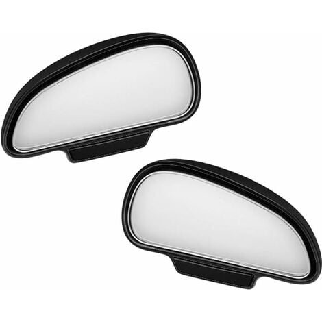 2pcs Miroir D'angle Mort Pour Rétroviseur, Miroir D'angle Mort de Voiture De Grand Angle, 360 Degrés Miroir Auxiliaire de Voiture for Car Truck SUV RV Van (Noir)