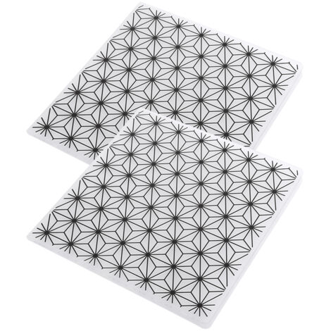 2pcs Modèles Gaufrage Concave Convex pour Album Photo DIY, Décoration Carte Scrapbooking (EM198)