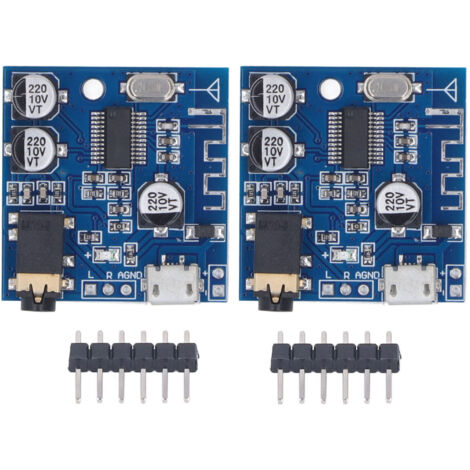 2PCS Module Audio Bluetooth MP3 avec Interface USB pour Haut‑parleur Voiture DIY, Alimentation DC 3.7‑5.5V
