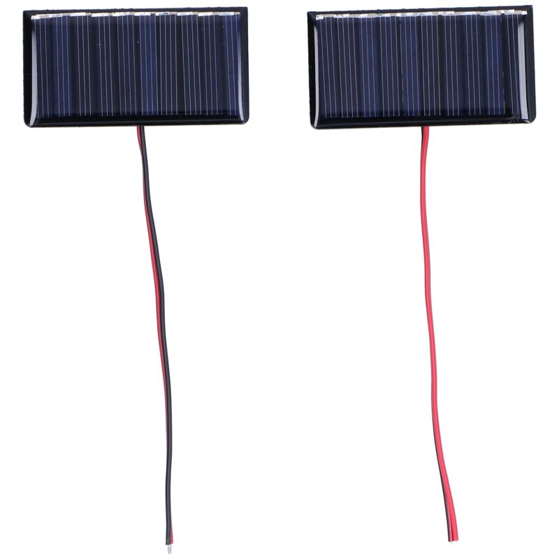 2PCS Module de panneau solaire Polysilicon Micro Mini Glue Power Cellules 68x36mm 0,3W 5V