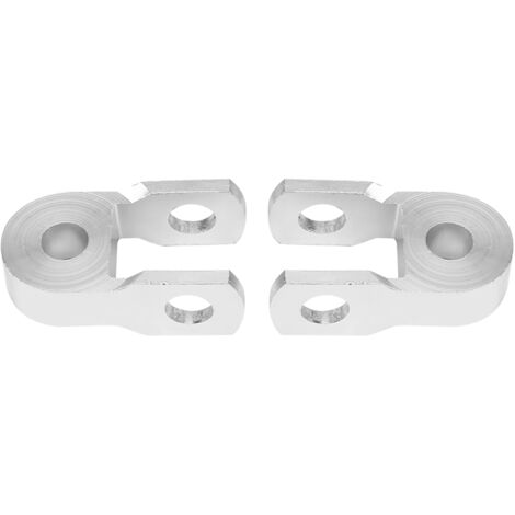 2PCS Moto-amortisseur Arrière Universel Rison, Extension de Hauteur avec Vis, Alliage en Aluminium argenté, Amélioration de l'amortissement, Augmentation de la Hauteur de 3 Cm,