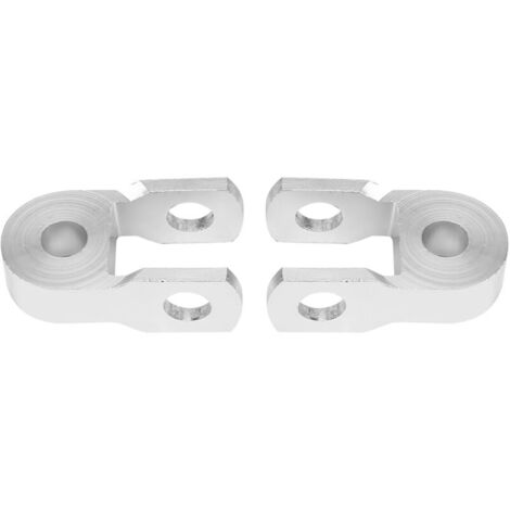 2PCS Moto-amortisseur Arrière Universel Rison, Extension de Hauteur avec Vis, Alliage en Aluminium argenté, Amélioration de l'amortissement, Augmentation de la Hauteur de 3 Cm,
