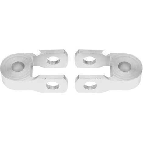 2PCS Moto-amortisseur Arrière Universel Rison, Extension de Hauteur avec Vis, Alliage en Aluminium argenté, Amélioration de l'amortissement, Augmentation de la Hauteur de 3 Cm,