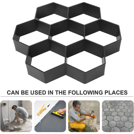 2PCS Moule à Pavé Béton 29 x 29 cm pour Chemin Terrasse Allée Patio Jardin DIY Moule Route Pierre