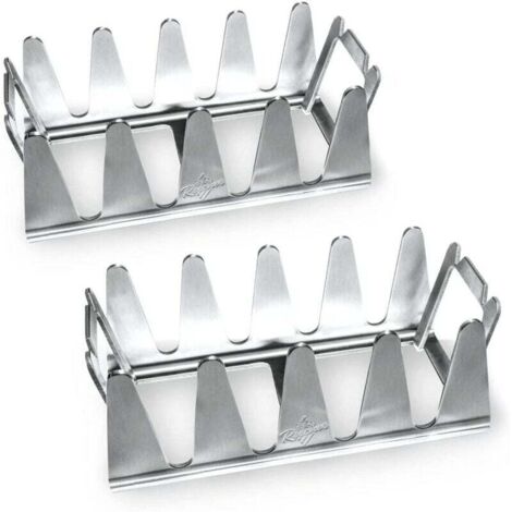 2PCS Multi-barbecue Grill Rack en Acier Inoxydable, Robuste et Facile à Nettoyer, Gril Autoportant avec Boîte en Carton Ondulé, Grille de Cuisson Multi-en Acier Inoxydable pour Poulet