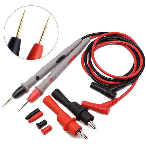 2pcs Multimètre Numérique Cordon Sonde Testeur Câble 1000V 20A