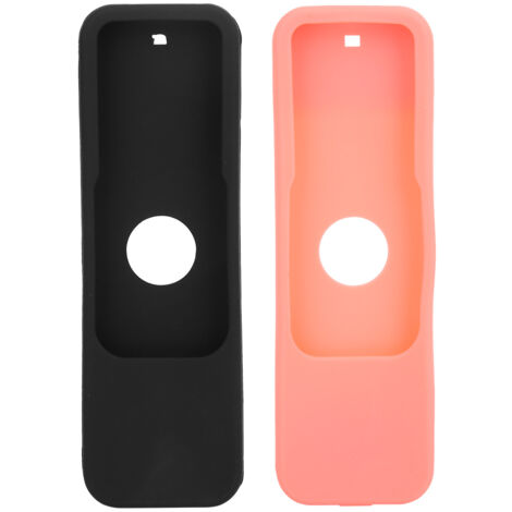 2Pcs Non-Slip Protective Silicone Cover Case Fit for TV 4K 4th 5th Generation Remote Controller(Black Red )