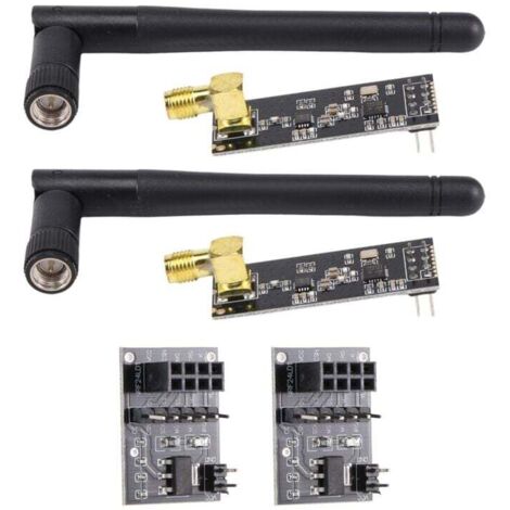 2Pcs NRF24L01 + PA LNA Transceiver Modul mit SMA Antenne 2,4 GHz 1100M Ohne für