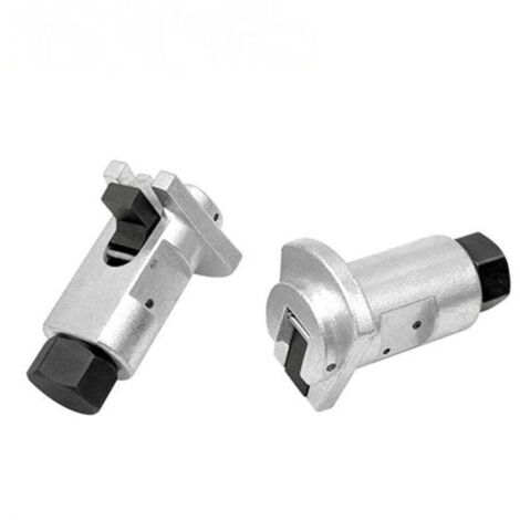 2pcs Outil de démontage d'amortisseur hydraulique, outil de démontage universel de rotule de voiture, extracteur mécanique hexagonal de 17 mm pour châssis de voiture, argent
