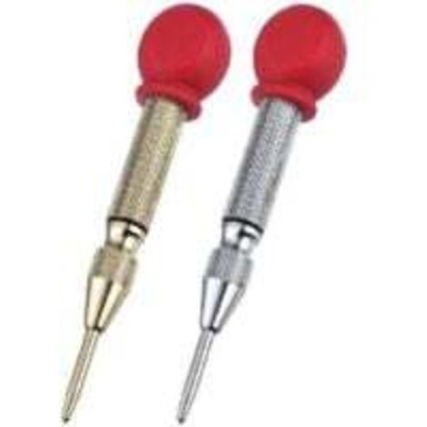 2pcs Outil de Pointeau Automatique Center, Outil Poinçon Central, pour Bois, Métal, Plastique, Fenêtre de Voiture