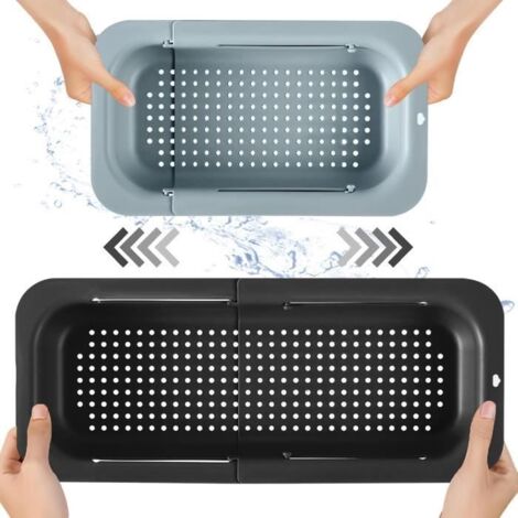 2Pcs Passoire Panier Filtre Extensible,BPA Free D'évier en Plastique Rétractable Ménage pour Stockage et Lavage des Vaisselle