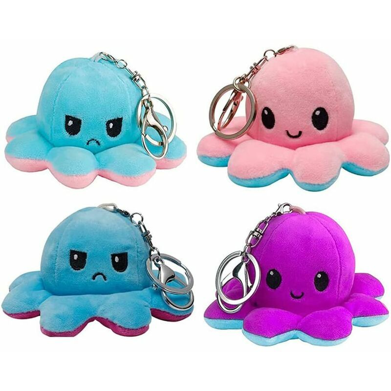 2pcs peluche polpo portachiavi, bambola di polpo