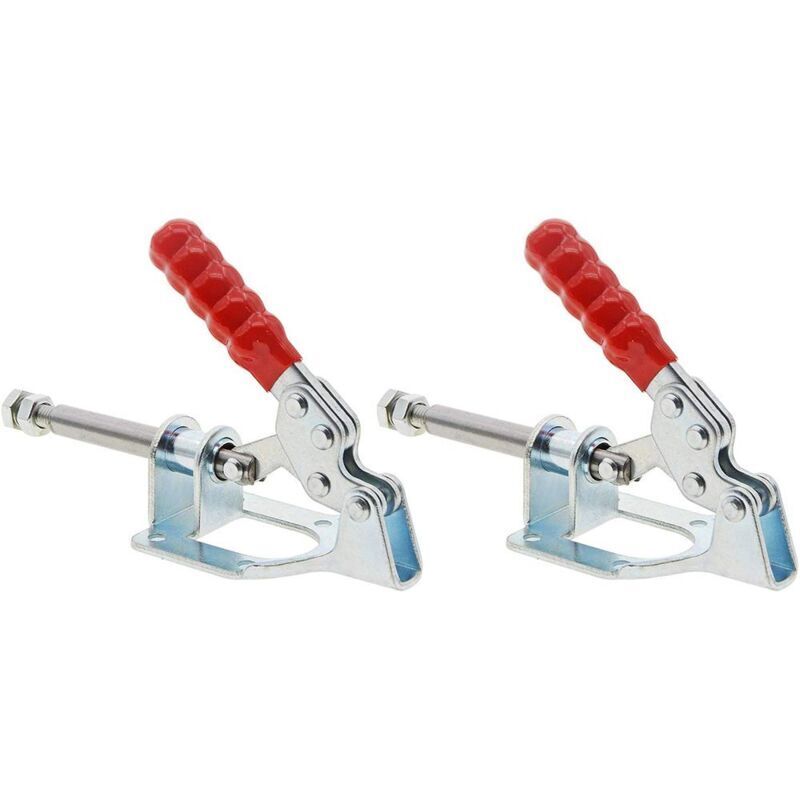 2PCS Pince à Bascule GH-302-F, Loquet De Maintien Push Pull Action Outil À Main Capacité Pince-traction Pièce Soudage Antidérapant Poignée Rouge Pince