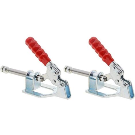 2PCS Pince à Bascule GH-302-F, Loquet De Maintien Push Pull Action Outil À Main Capacité Pince-traction Pièce Soudage Antidérapant Poignée Rouge Pince
