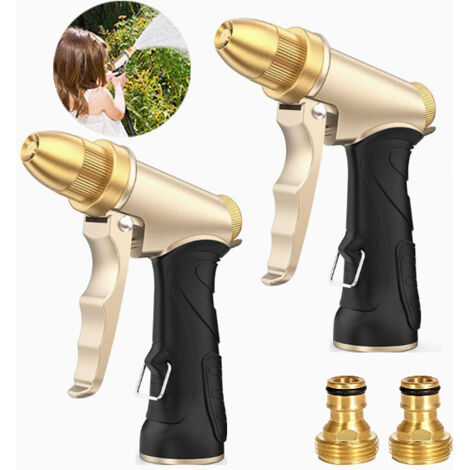2PCS Pistola a spruzzo per impieghi gravosi, ugello ad alta pressione, 4 modalità, per il bagno e l'irrigazione degli animali domestici