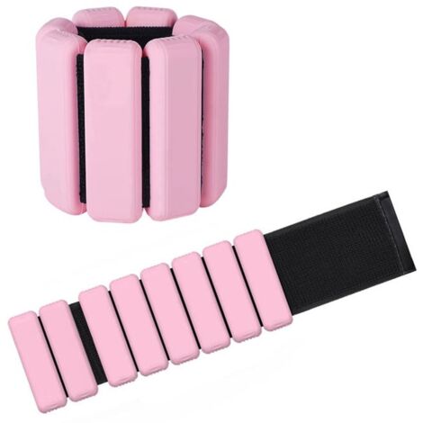 2PCS Poids de Cheville Poids de Poignet réglables pour Exercice Marche Jogging Yoga aérobic Pilates Bracelet de Poids 900G