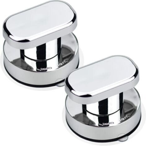 2PCS Poignée de Porte à Ventouse Poignée Ventouse Baie Vitrée Ventouse Forte Tirer Poignées pour Verre de Salle de Bain Armoire Tiroir Poignée de Porte