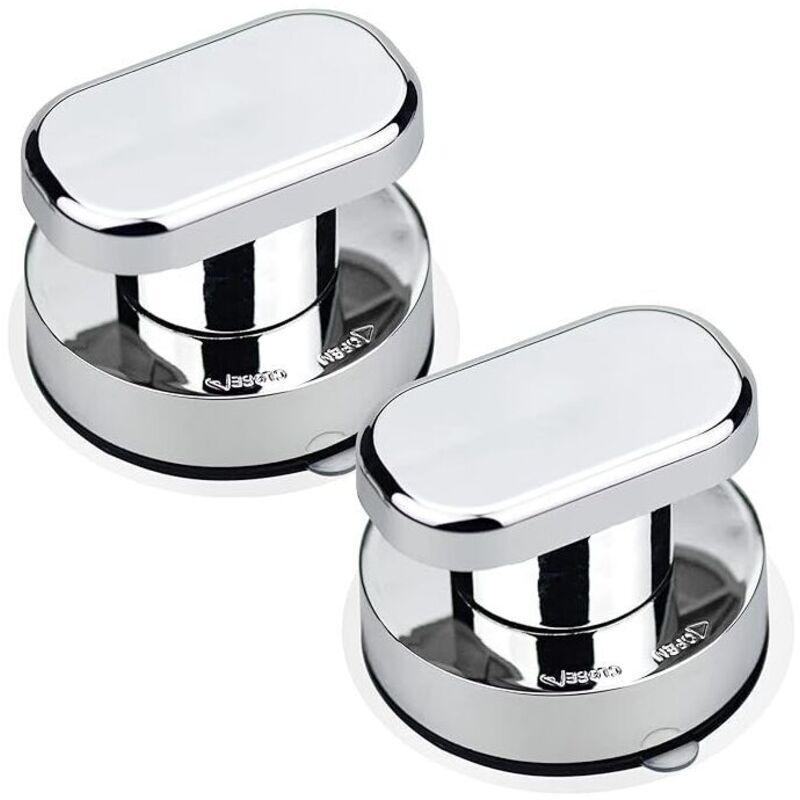 Basetbl - 2pcs Poignée de Porte à Ventouse Poignée Ventouse Baie Vitrée Ventouse Forte Tirer Poignées pour Verre de Salle de Bain Armoire Tiroir