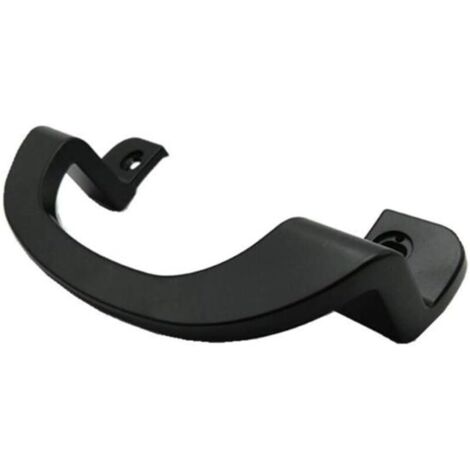 2pcs Poignée de porte coulissante noire en alliage d'aluminium pour balcon, salle de bain, cuisine