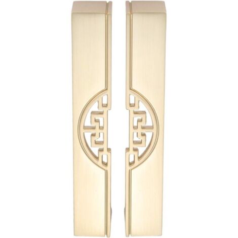 2PCS Poignées de meuble Dorées Entraxe 128mm Poignée de placard Bouton d'armoire de Style Rétro Vintage pour Chambre, Meubl