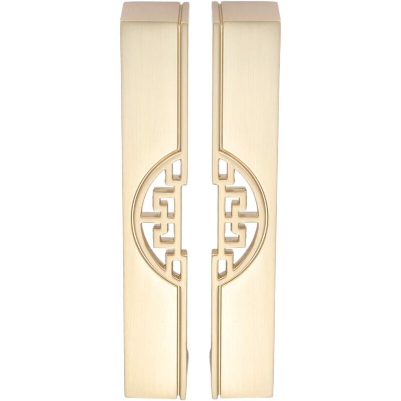 2PCS Poignées de meuble Dorées Entraxe 128mm Poignée de placard Bouton d'armoire de Style Rétro Vintage pour Chambre, Meuble de cuisine, Placard,